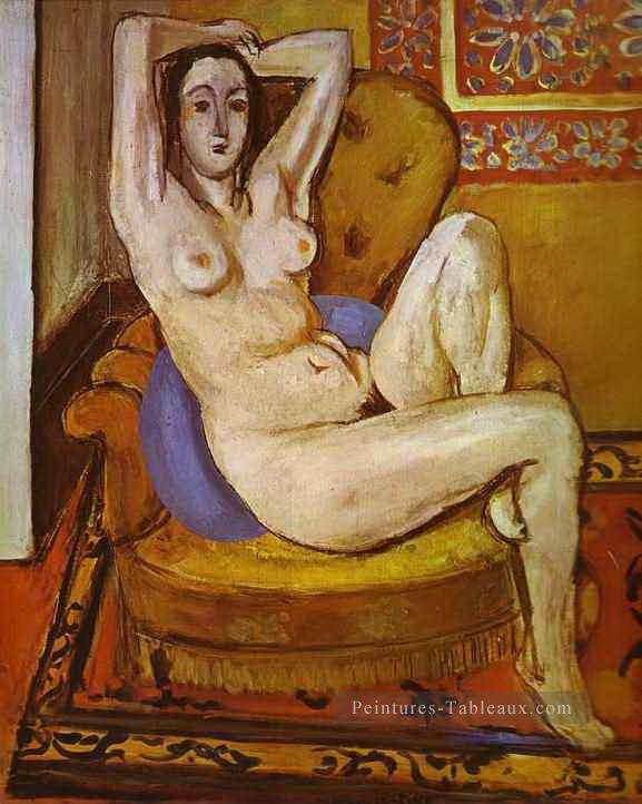Nu sur un coussin bleu 1924 fauvisme abstrait Henri Matisse Peintures à l'huile